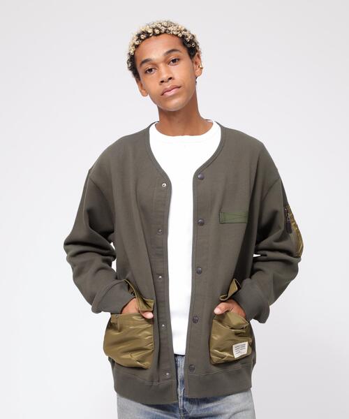 AVIREX(アヴィレックス)の「《WEB&DEPOT限定》TACTICAL CARDIGAN / タクティカル カーディガン / AVIREX / アヴィレックス(スウェット・メンズ・ダークグリーン系/ブラック系その他/その他17・F)」の1枚目の写真