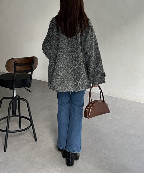 【セール】プードルファーBACKコクーンスタンドネックコート（その他アウター）｜Chez toi（シェトワ）