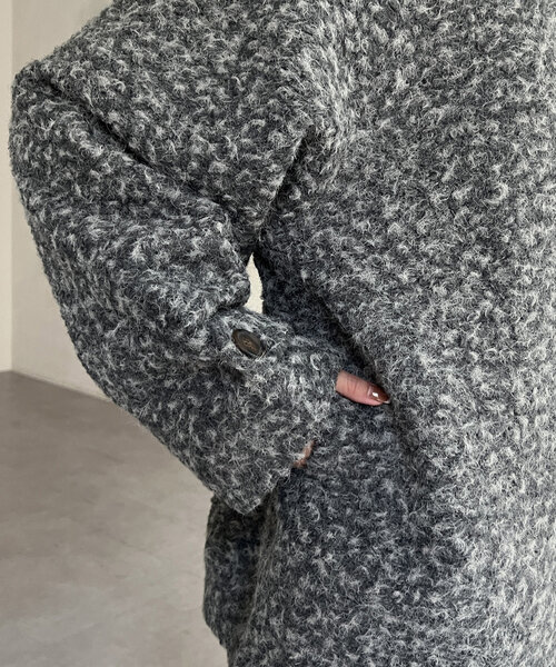 【セール】プードルファーBACKコクーンスタンドネックコート（その他アウター）｜Chez toi（シェトワ）