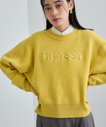VIS | スウェットライク刺繍ロゴニットプルオーバー(ニット/セーター)