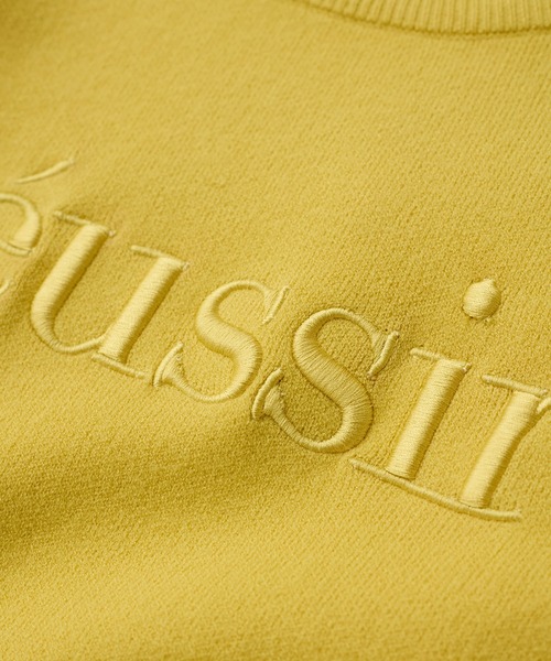 VIS（ビス）の「スウェットライク刺繍ロゴニットプルオーバー（ニット/セーター・レディース・ライトグレー/ネイビー/イエロー・FREE）」の4枚目の写真