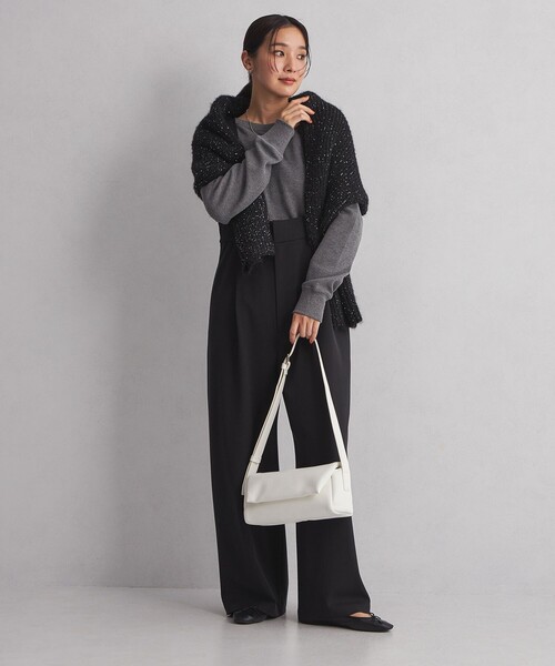 green label relaxing（グリーンレーベルリラクシング）の「＜at ease＞ ワッフル ロンT（Tシャツ/カットソー・レディース・オフホワイト/ダークグレー/その他1/ナチュラル・FREE）」の15枚目の写真