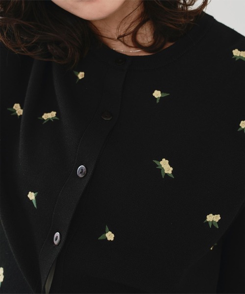 titivate(ティティベイト)の「フラワー刺繍カーディガン(カーディガン/ボレロ・レディース・ブラック/アイボリー/ネイビー/グレー・S/M/L)」の18枚目の写真