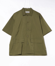 666　シックスシックスシックス カーキグリーン　半袖シャツ ロッキーモンロー Rocky Monroe シアーシャツ 半袖 開襟 メンズ