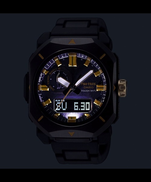 PRO TREK(プロトレック)の「CASIO WATCH 50TH ANNIVERSARY / PRW-6900ZE-1JR(アナログ腕時計・メンズ・ブラック×ゴールド・FREE)」の2枚目の写真