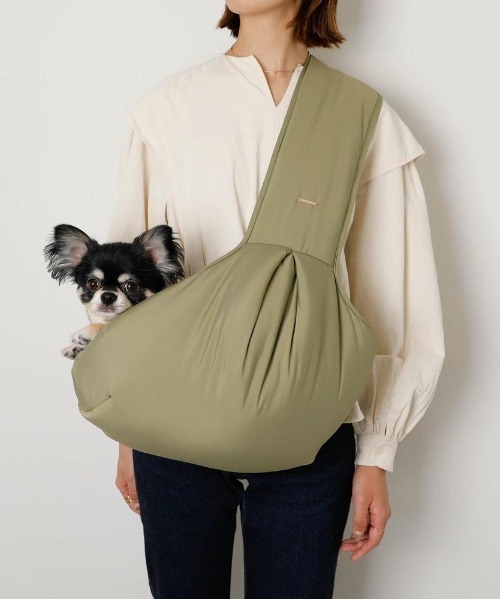 Moncheri 2wayハンモック型メッシュ付きスリングバッグ 2wayハンモック型メッシュ付きスリングバッグ（ペット用キャリー