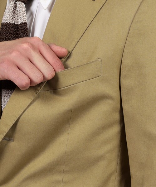 セール】CARUSO コットン シングルブレステッド 3Bスーツ