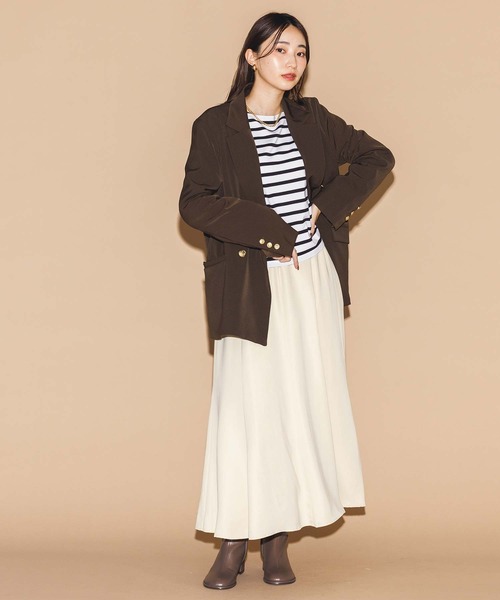 Gready Brilliant（グレディブリリアン）の「ボーダークロップドカットソー（Tシャツ/カットソー・レディース・ホワイト×ブラック/ブラック×グレー・38）」の19枚目の写真