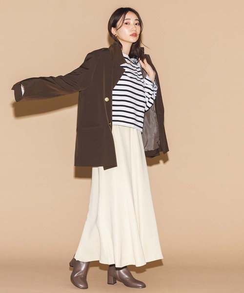 Gready Brilliant（グレディブリリアン）の「ボーダークロップドカットソー（Tシャツ/カットソー・レディース・ホワイト×ブラック/ブラック×グレー・38）」の21枚目の写真