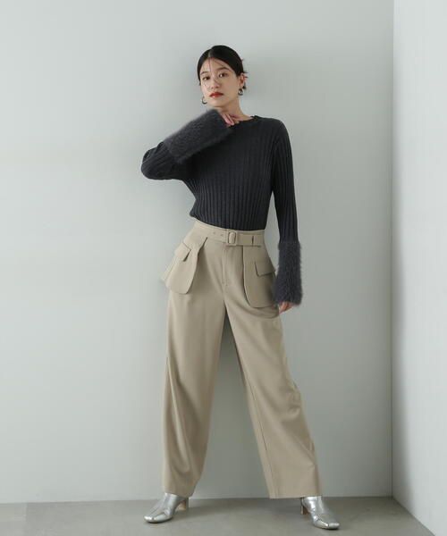 【セール】◆アウトポケットレイヤーパンツ《S Size Line》（その他パンツ）｜N.（N. Natural Beauty Basic）（エヌエヌナチュラルビューティーベーシック）