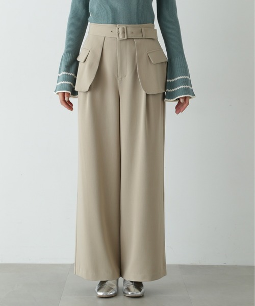 【セール】◆アウトポケットレイヤーパンツ《S Size Line》（その他パンツ）｜N.（N. Natural Beauty Basic）（エヌエヌナチュラルビューティーベーシック）