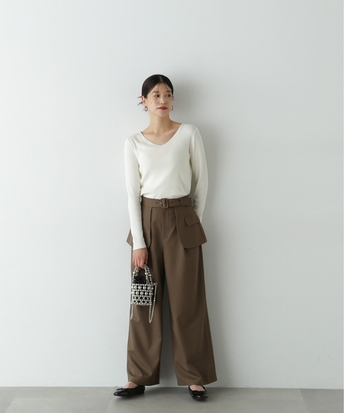 【セール】◆アウトポケットレイヤーパンツ《S Size Line》（その他パンツ）｜N.（N. Natural Beauty Basic）（エヌエヌナチュラルビューティーベーシック）