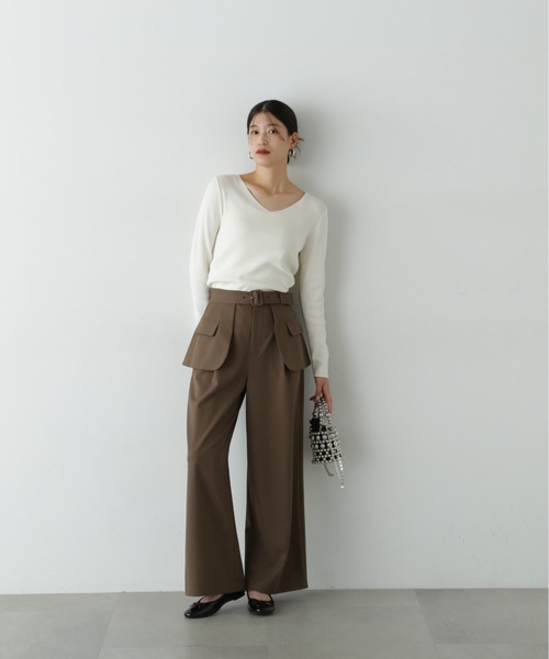 N.（N. Natural Beauty Basic）（エヌエヌナチュラルビューティーベーシック）の「◆アウトポケットレイヤーパンツ（その他パンツ・レディース・ブラウン/ベージュ・SMALL/MEDIUM）」の11枚目の写真