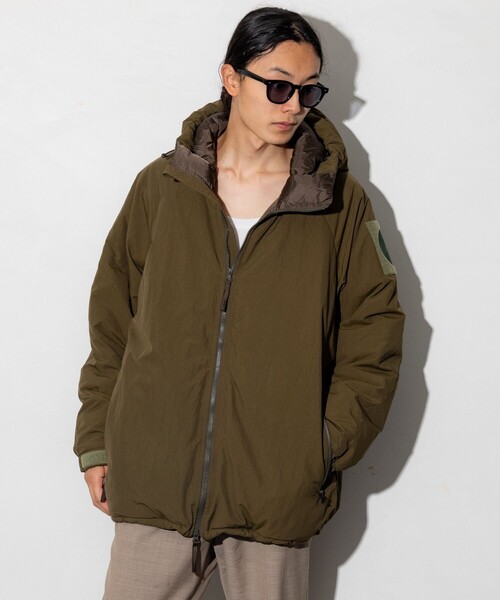 NANGA（ナンガ）の「NANGA/ナンガ SP HOODIE DOWN JKT/別注 フーディ ダウンジャケット（ダウンジャケット/コート・メンズ・グレー/オリーブ/ブラック・MEDIUM/X-LARGE/LARGE）」の14枚目の写真