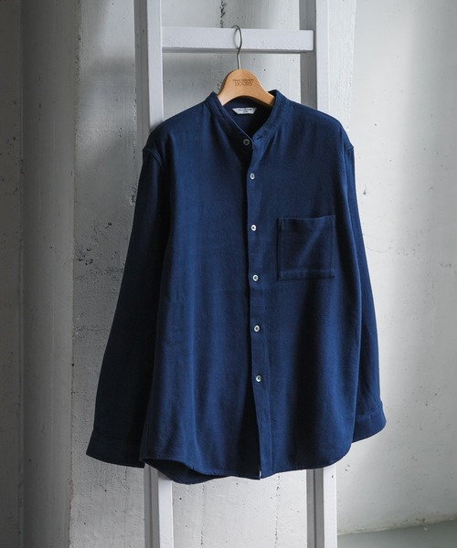 XLサイズ/WEB限定』ヘビーネルバンドカラーシャツ[DR47-13X701