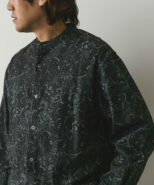 URBAN RESEARCH DOORS（アーバンリサーチドアーズ）の「『XLサイズ/WEB限定』ヘビーネルバンドカラーシャツ（シャツ/ブラウス・メンズ・グリーン/オフホワイト/ブルー/ブラウン系その他/グレー系その他・X-LARGE/MEDIUM/LARGE）」の19枚目の写真