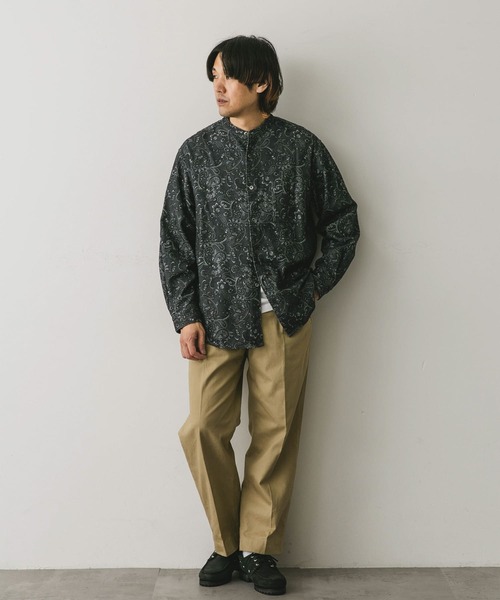 URBAN RESEARCH DOORS（アーバンリサーチドアーズ）の「『XLサイズ/WEB限定』ヘビーネルバンドカラーシャツ（シャツ/ブラウス・メンズ・グリーン/オフホワイト/ブルー/ブラウン系その他/グレー系その他・X-LARGE/MEDIUM/LARGE）」の21枚目の写真