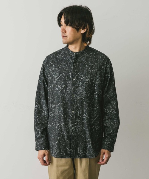 セール】『XLサイズ/WEB限定』ヘビーネルバンドカラーシャツ（シャツ