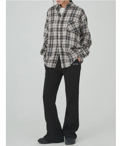 ACOVER(オコボ)の「A'GEM/9 × .kom『ACOVER/オコボ』Front Bootcut SweatElasticated waist Pants /サフロントブートカットスウェットエラスティケイティッドウエストパンツ(スウェットパンツ・レディース・ブラック/グレー・FREE)」の17枚目の写真