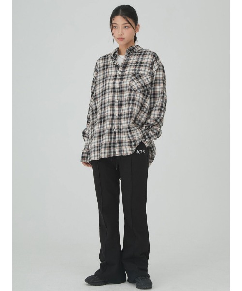 ACOVER(オコボ)の「A'GEM/9 × .kom『ACOVER/オコボ』Front Bootcut SweatElasticated waist Pants /サフロントブートカットスウェットエラスティケイティッドウエストパンツ(スウェットパンツ・レディース・ブラック/グレー・FREE)」の18枚目の写真