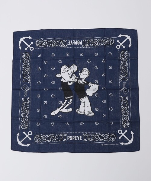 SHIPS（シップス）の「SHIPS: POPEYE BANDANA（バンダナ/スカーフ・メンズ・ブラック/ネイビー/ダークブルー/ホワイト/レッド・ONE SIZE）」の3枚目の写真