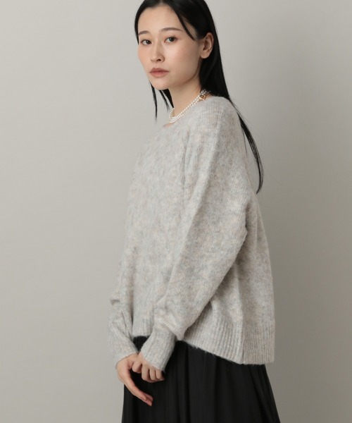 A part by（アパートバイ）の「シャギーニットプルオーバー（ニット/セーター・レディース・ライトグレー/ライトブラウン/アイボリー/ネイビー・FREE）」の5枚目の写真