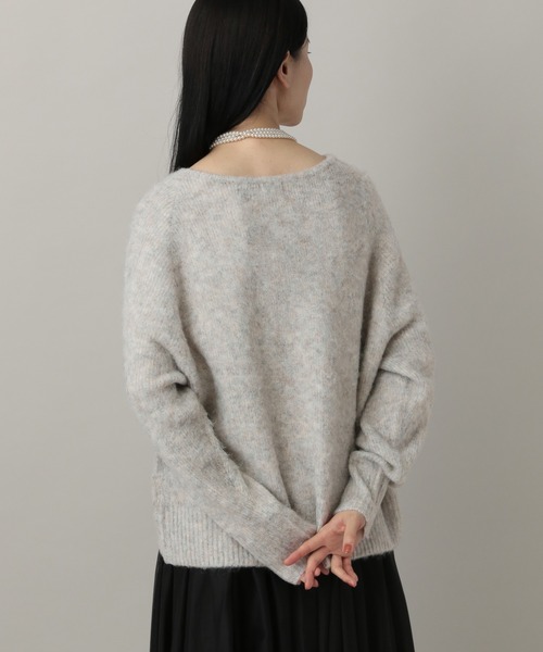 A part by（アパートバイ）の「シャギーニットプルオーバー（ニット/セーター・レディース・ライトグレー/ライトブラウン/アイボリー/ネイビー・FREE）」の6枚目の写真
