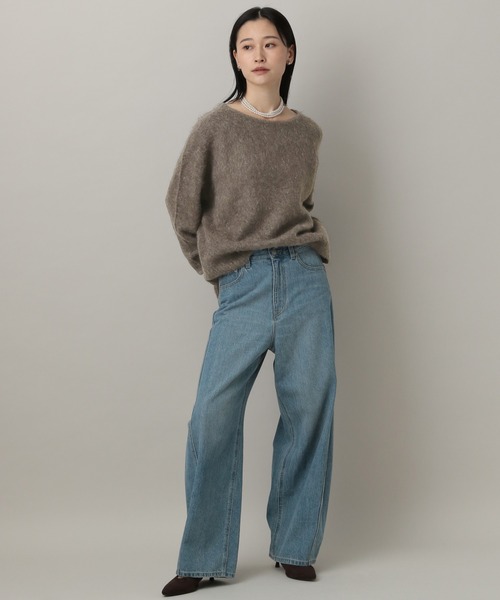 A part by（アパートバイ）の「シャギーニットプルオーバー（ニット/セーター・レディース・ライトグレー/ライトブラウン/アイボリー/ネイビー・FREE）」の13枚目の写真