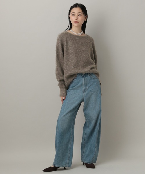 A part by（アパートバイ）の「シャギーニットプルオーバー（ニット/セーター・レディース・ライトグレー/ライトブラウン/アイボリー/ネイビー・FREE）」の14枚目の写真