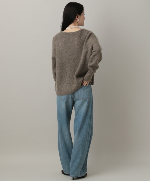 A part by（アパートバイ）の「シャギーニットプルオーバー（ニット/セーター・レディース・ライトグレー/ライトブラウン/アイボリー/ネイビー・FREE）」の15枚目の写真