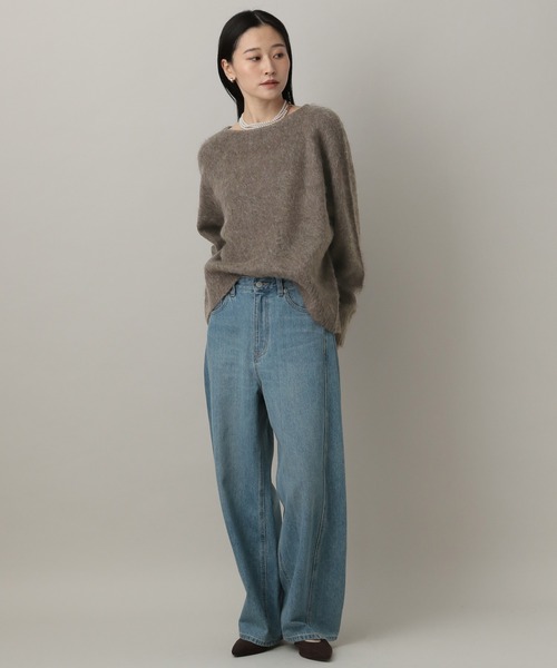 A part by（アパートバイ）の「シャギーニットプルオーバー（ニット/セーター・レディース・ライトグレー/ライトブラウン/アイボリー/ネイビー・FREE）」の17枚目の写真