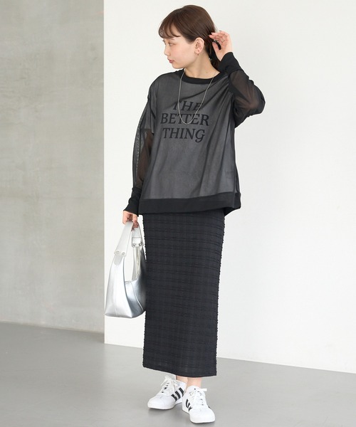 LAVEANGE(ラビアンジェ)の「ミニフリルレースナロースカート(スカート・レディース・オフホワイト/ブラック・M/LL/3L/4L/5L)」の15枚目の写真