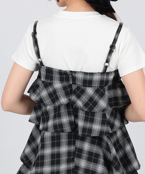 SUWDEE(スーディー)の「plaid pattern tiered camisole(キャミソール・レディース・ホワイト/ブラック・FREE)」の10枚目の写真