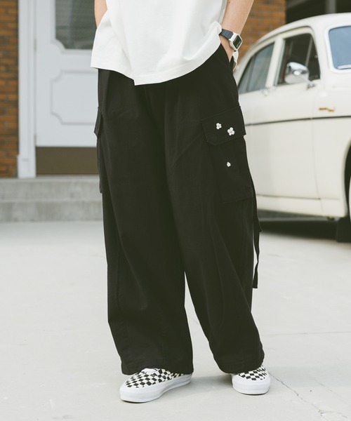 RAGEBLUE（レイジブルー）の「ヴィンテージライク/バックサテンカーゴパンツ（カーゴパンツ・メンズ・ホワイト/ブラック/カーキ/ブラック系その他/ホワイト系その他/グリーン系その他・LARGE/MEDIUM/SMALL）」の4枚目の写真
