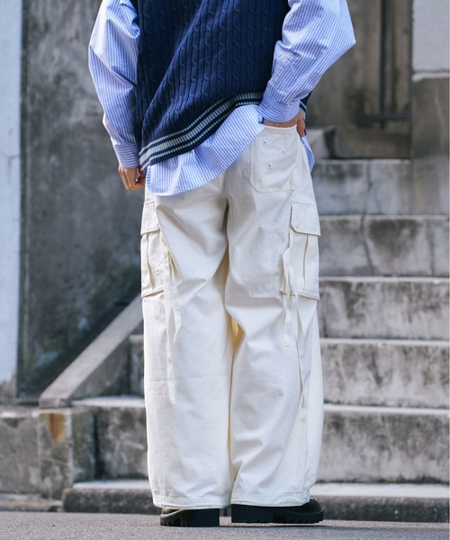 RAGEBLUE（レイジブルー）の「ヴィンテージライク/バックサテンカーゴパンツ（カーゴパンツ・メンズ・ホワイト/ブラック/カーキ/ブラック系その他/ホワイト系その他/グリーン系その他・LARGE/MEDIUM/SMALL）」の8枚目の写真