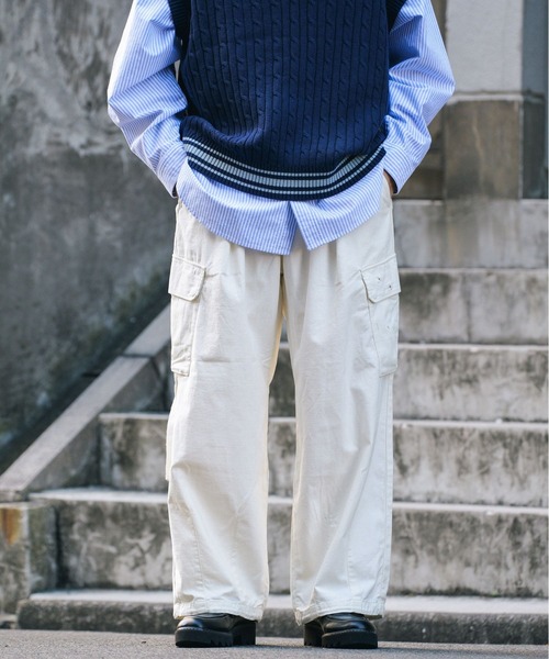 RAGEBLUE（レイジブルー）の「ヴィンテージライク/バックサテンカーゴパンツ（カーゴパンツ・メンズ・ホワイト/ブラック/カーキ/ブラック系その他/ホワイト系その他/グリーン系その他・LARGE/MEDIUM/SMALL）」の10枚目の写真