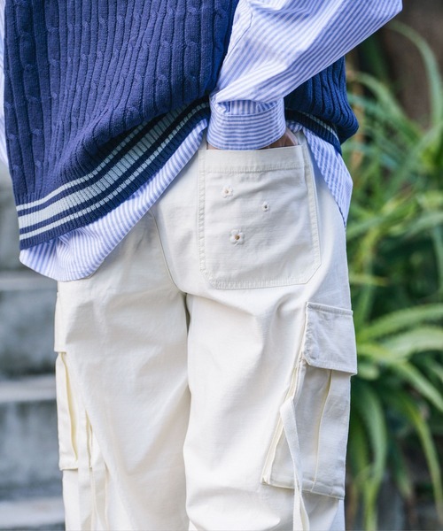 RAGEBLUE（レイジブルー）の「ヴィンテージライク/バックサテンカーゴパンツ（カーゴパンツ・メンズ・ホワイト/ブラック/カーキ/ブラック系その他/ホワイト系その他/グリーン系その他・LARGE/MEDIUM/SMALL）」の11枚目の写真