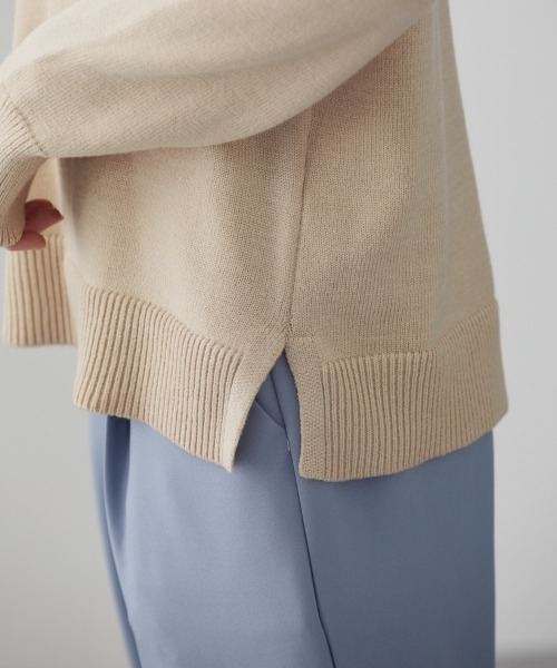 nissen（ニッセン）の「ふわもちカシミアタッチ　袖パール風ボタン付ニット（ニット/セーター・レディース・ピンク/ミント/ベージュ/ブラック/グレー・LL/L/M/S）」の14枚目の写真