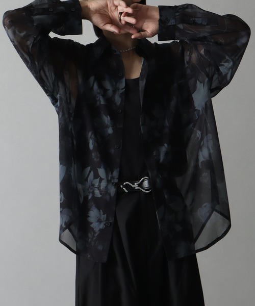 welise(ウェライズ)の「【welise/ウェライズ】シフォンシアー モードアーティスティック総柄 長袖シャツ(シャツ/ブラウス・メンズ・ブラック系その他3/ブラック系その他/ブラック系その他2・L/M)」の18枚目の写真