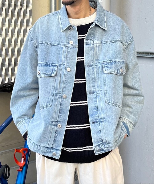 MODISH GAZE(モディシュガゼ)の「【MODISH GAZE】ワンポイントロゴボーダーニット(ニット/セーター・メンズ・ブラック・LARGE/MEDIUM)」の4枚目の写真