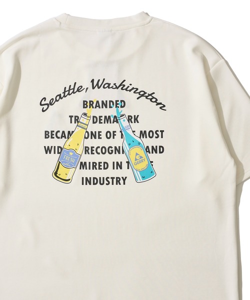 GERRY(ジェリー)の「【GERRY/ジェリー】冷感ポンチバックプリントTシャツ(Tシャツ/カットソー・メンズ・ライトグレー/ホワイト/ピンク/チャコールグレー/ブルーグレー/ブラック・MEDIUM/X-LARGE/LARGE)」の2枚目の写真