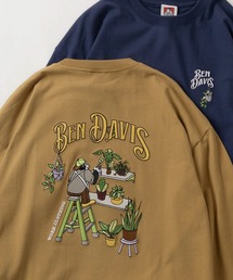 BEN DAVIS（ベンデイビス）の「【BEN　DAVIS/ベンデイビス】ワンポイントロゴ刺繍＆ガーデニングデザイン バックプリント ロングスリーブTシャツ/ロンT（Tシャツ/カットソー・メンズ）」