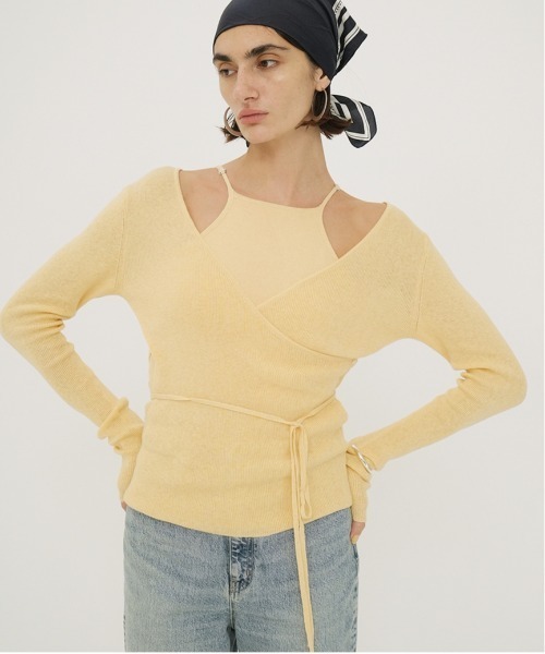 CAMISOLE SET CACHECOEUR KNIT TOPS（ニット/セーター）｜CLANE