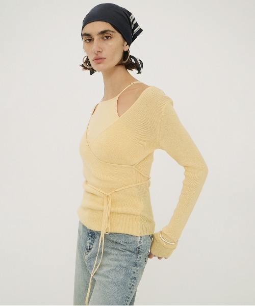 CAMISOLE SET CACHECOEUR KNIT TOPS（ニット/セーター）｜CLANE