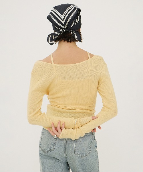 CAMISOLE SET CACHECOEUR KNIT TOPS（ニット/セーター）｜CLANE