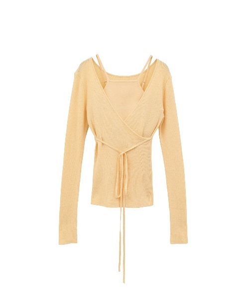 CAMISOLE SET CACHECOEUR KNIT TOPS（ニット/セーター）｜CLANE