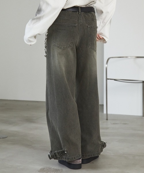 Spielio(シュピーリオ)の「【Spielio】Vintage like foil print denim pants/ヴィンテージライク箔プリントワイドデニムパンツ(デニムパンツ・メンズ・ブルー系/ブラック系/ブラウン系・L/M/S)」の15枚目の写真
