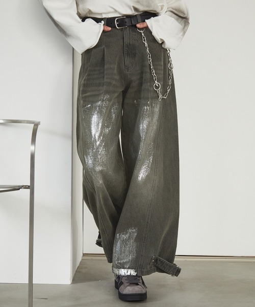 00s ALGONQUINS ボンテージパンツ シャーリング ラメ ストライプ 00s ALGONQUINS ボンテージパンツ シャーリング ラメ ストライプ