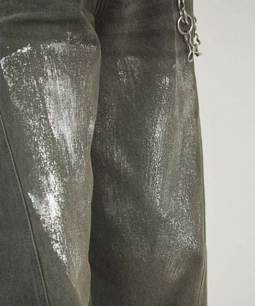Spielio(シュピーリオ)の「【Spielio】Vintage like foil print denim pants/ヴィンテージライク箔プリントワイドデニムパンツ(デニムパンツ・メンズ・ブルー系/ブラック系/ブラウン系・L/M/S)」の19枚目の写真