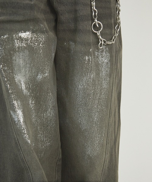 Spielio(シュピーリオ)の「【Spielio】Vintage like foil print denim pants/ヴィンテージライク箔プリントワイドデニムパンツ(デニムパンツ・メンズ・ブルー系/ブラック系/ブラウン系・L/M/S)」の20枚目の写真
